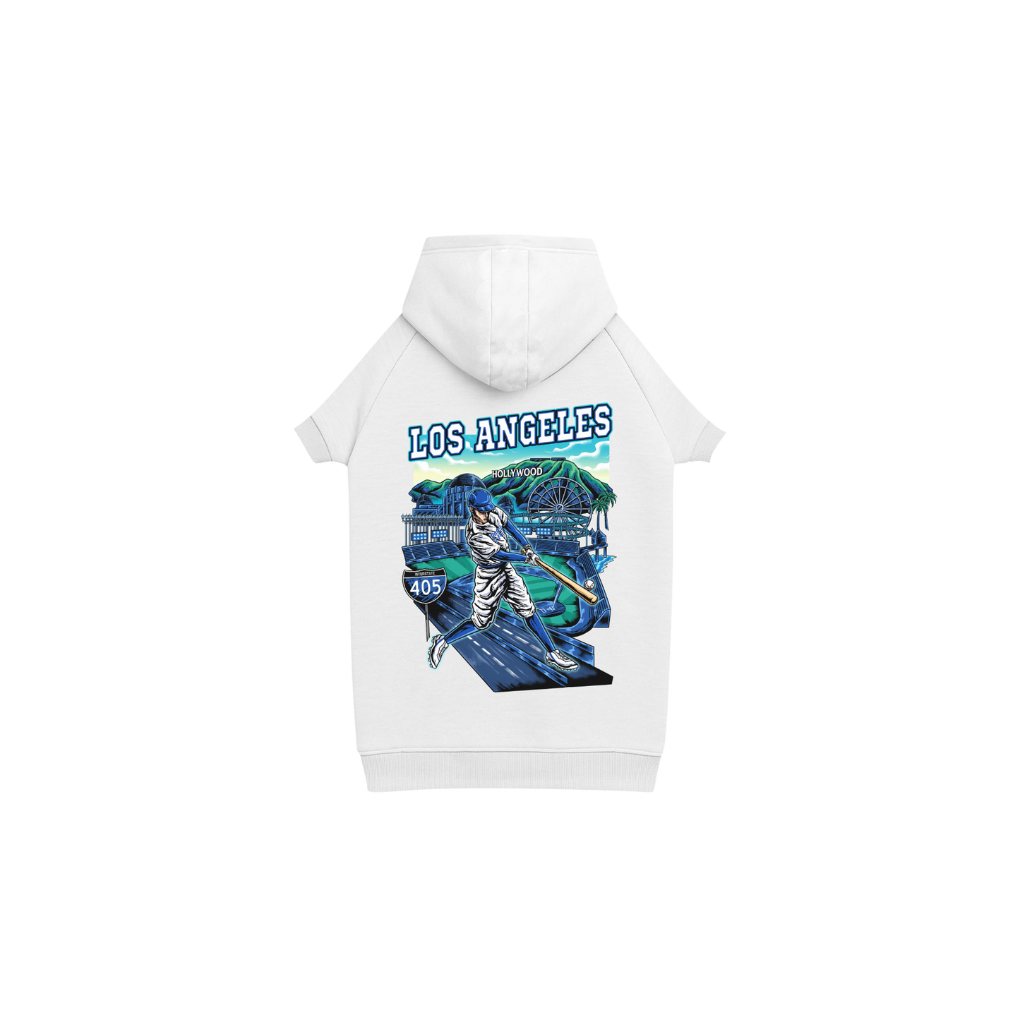 Dog Los Angeles Baseball Hoodie