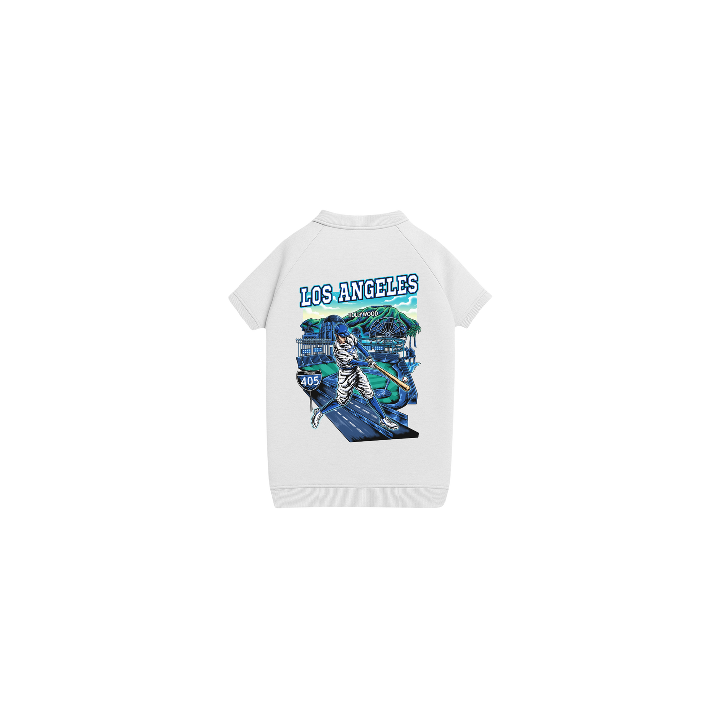 Dog Los Angeles Baseball T-Shirt