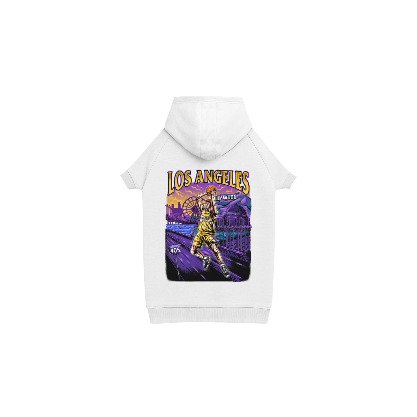 Dog Los Angeles Basketball Hoodie
