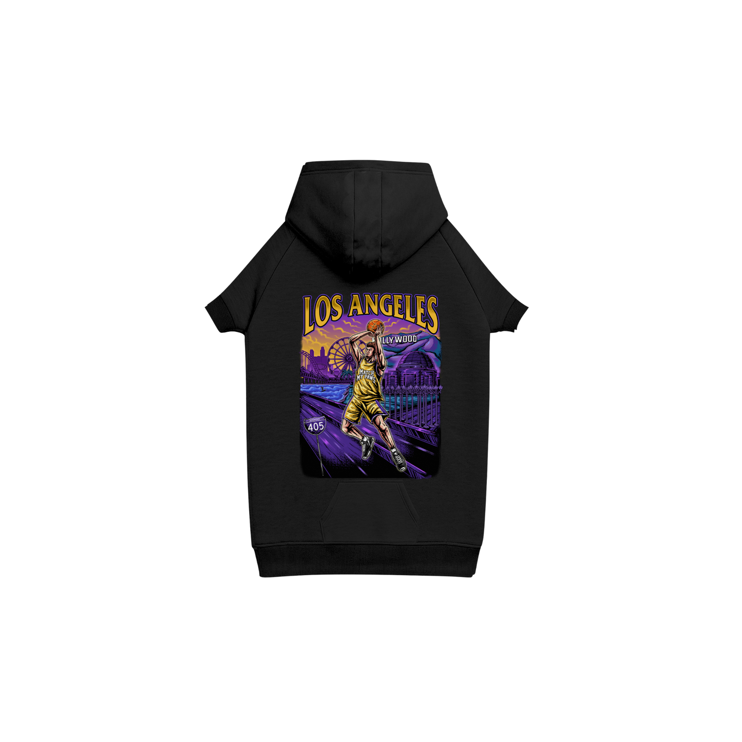 Dog Los Angeles Basketball Hoodie
