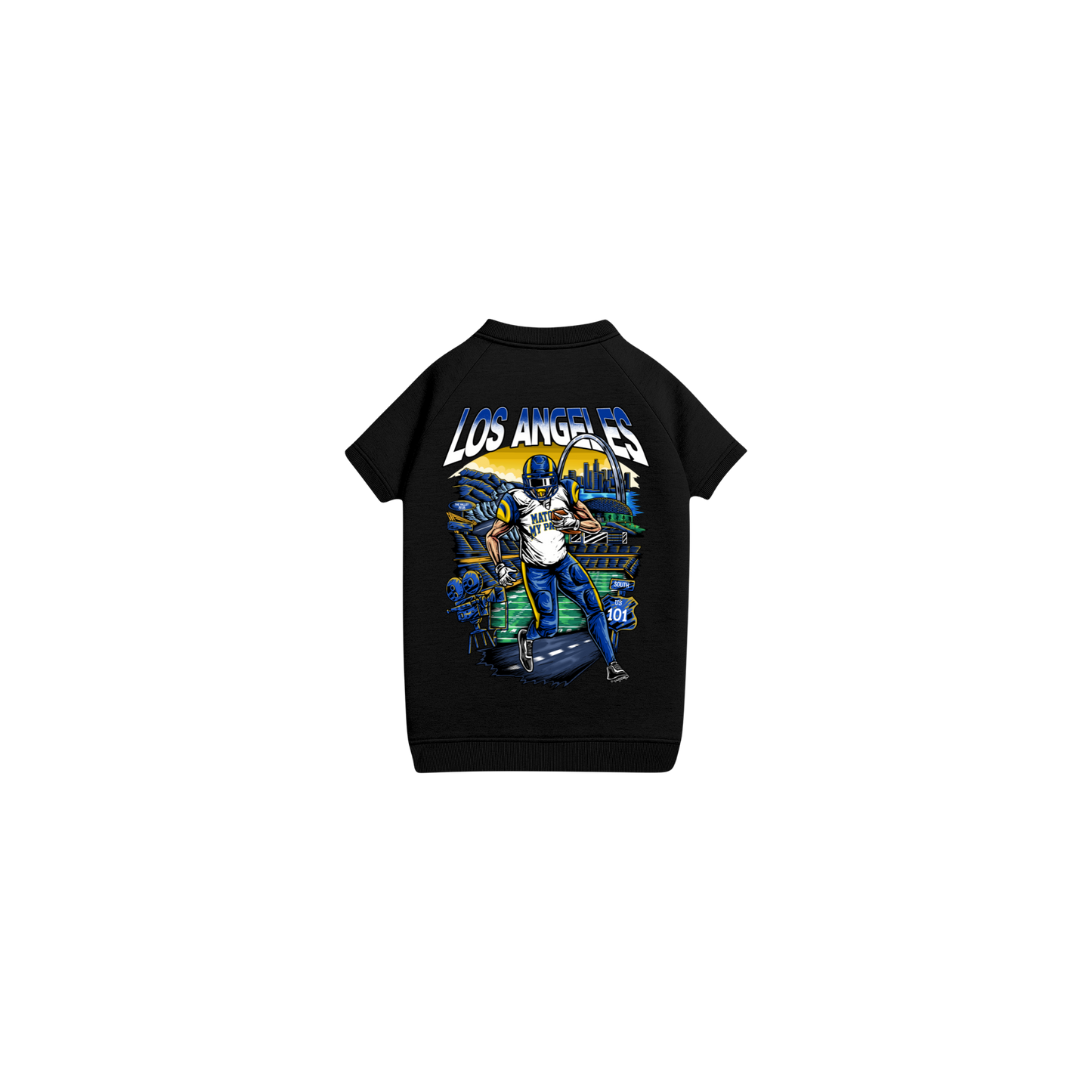 Dog Los Angeles Football T-Shirt
