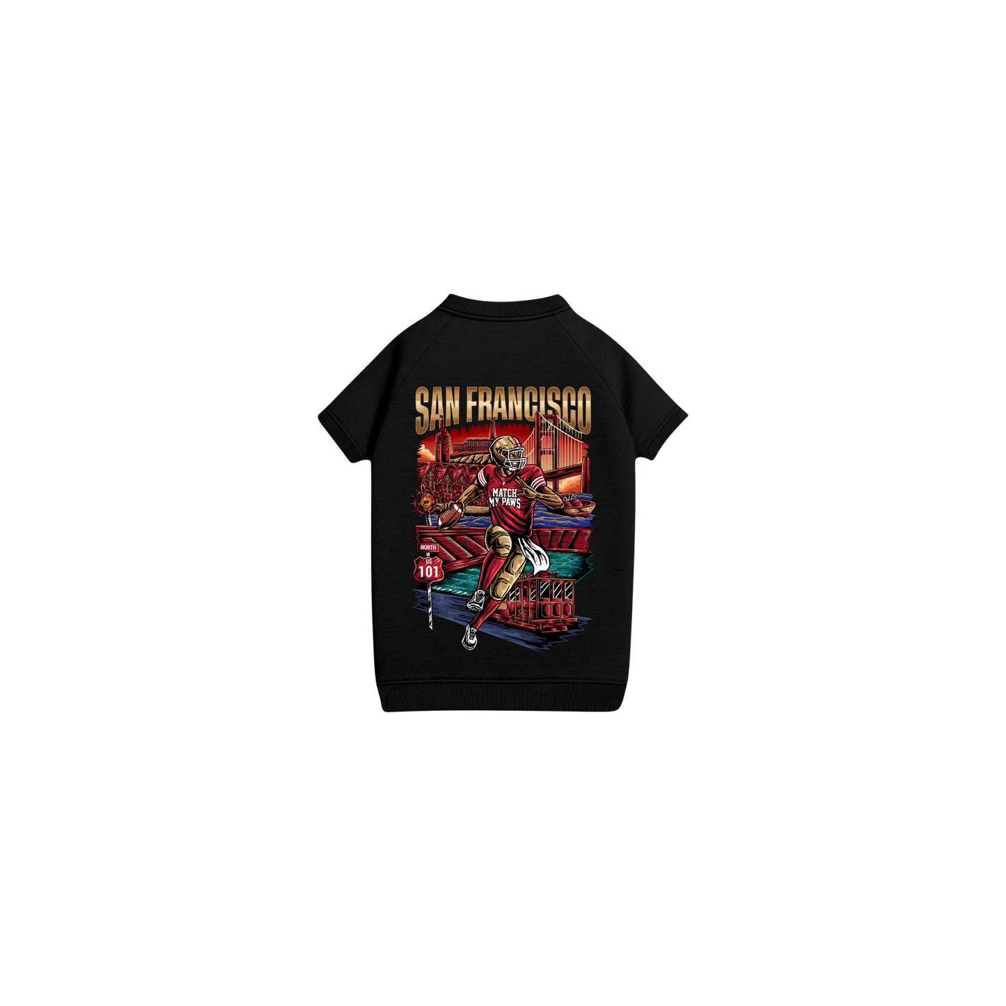 Dog San Francisco Football T-Shirt