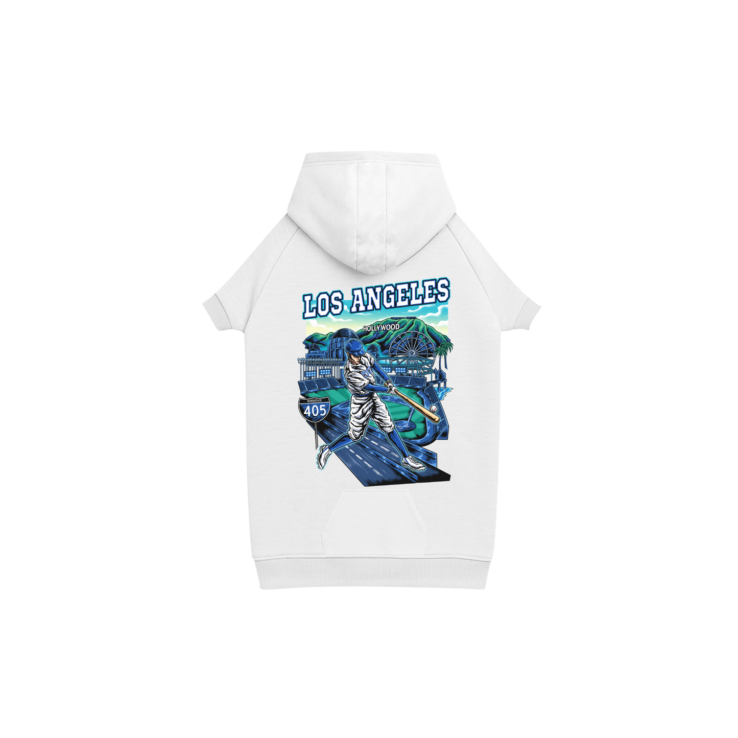 Dog Los Angeles Baseball Hoodie