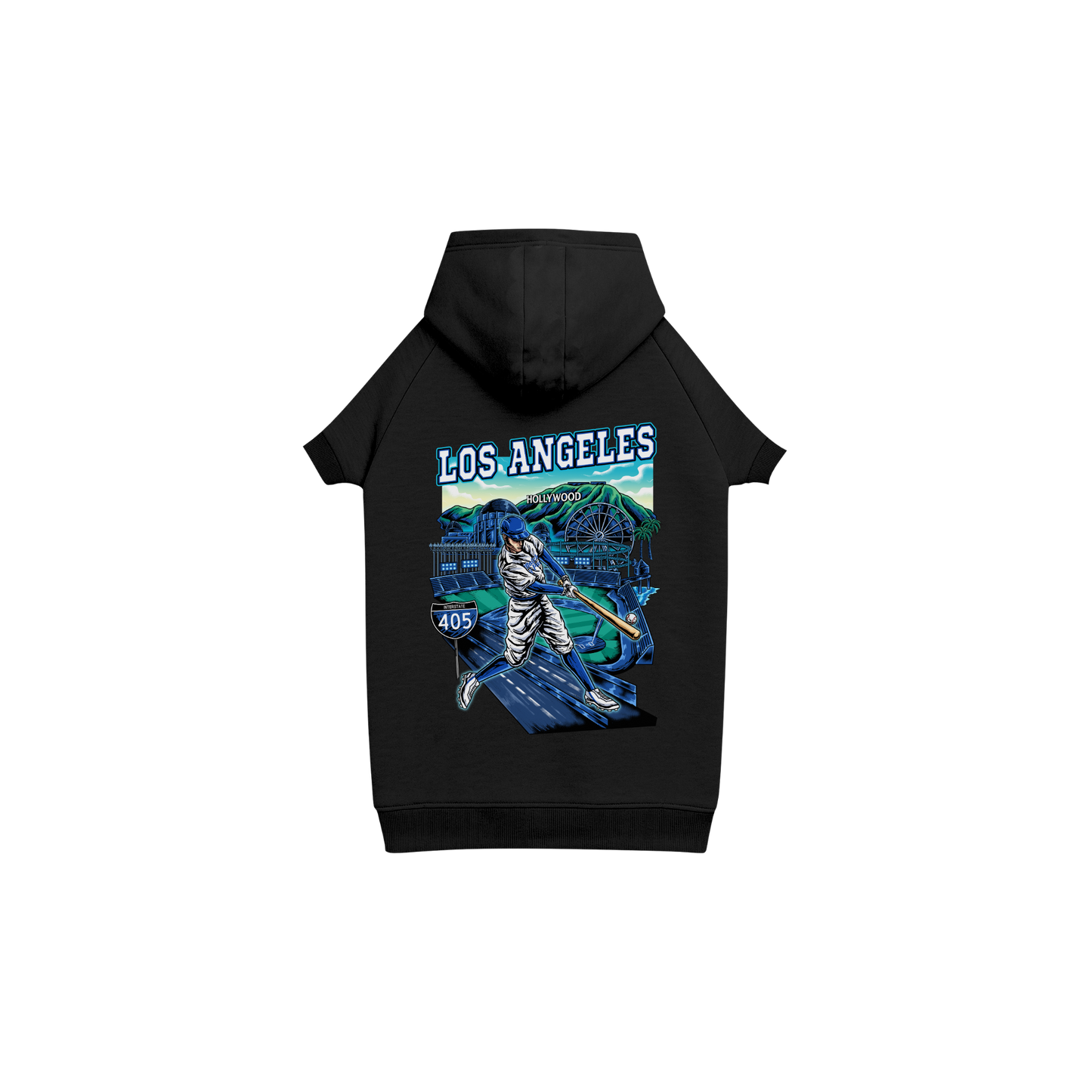 Dog Los Angeles Baseball Hoodie