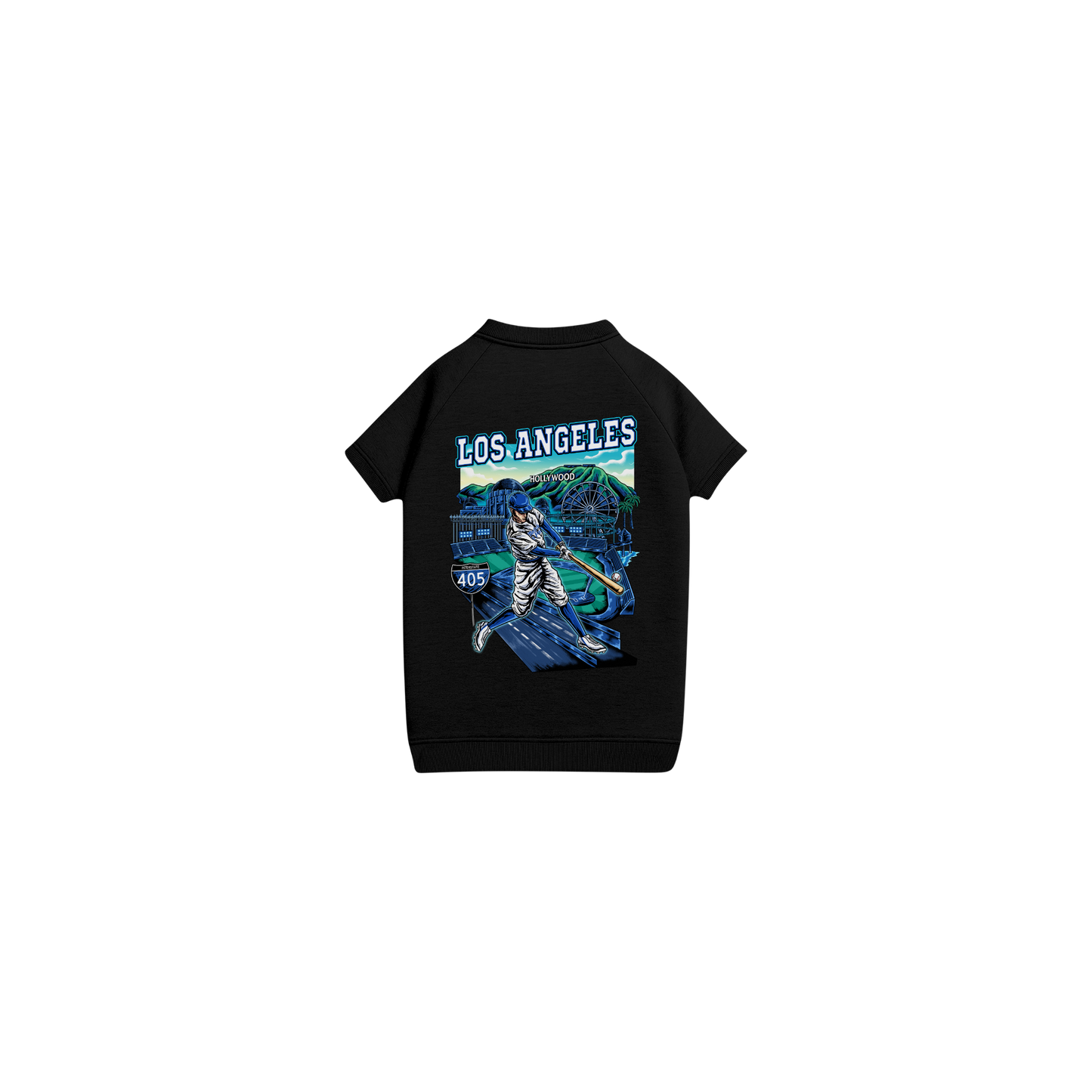 Dog Los Angeles Baseball T-Shirt
