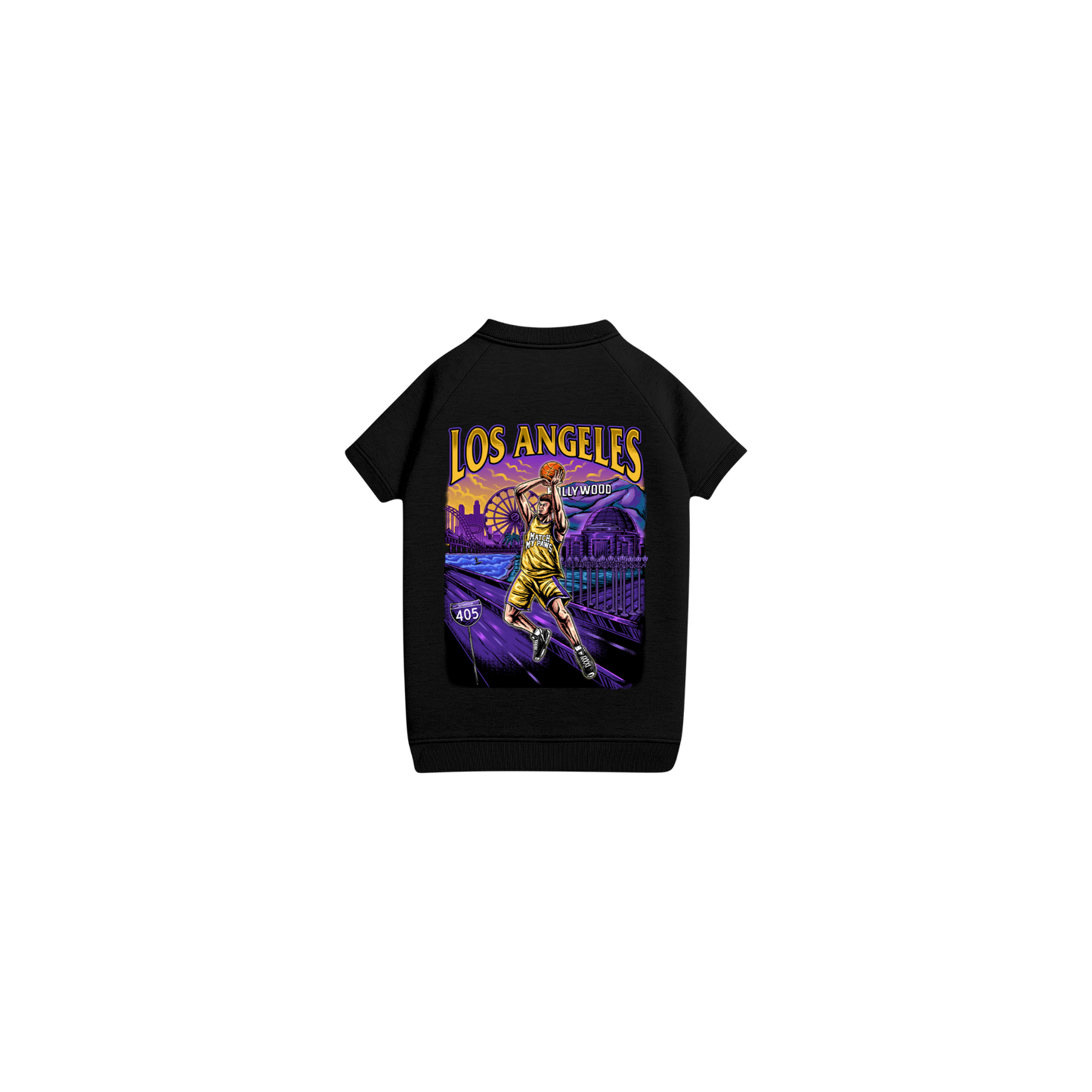 Dog Los Angeles Basketball T-Shirt